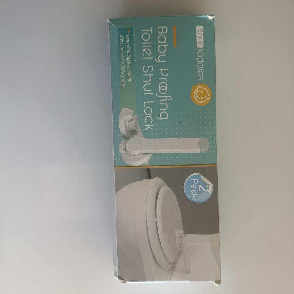 4Our Kiddies Baby Proofing Toilet Shut Lock 2 Pack Child Safety Protection